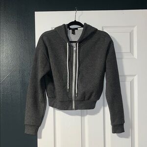 Forever 21 Charcoal Zip-Up Hoodie